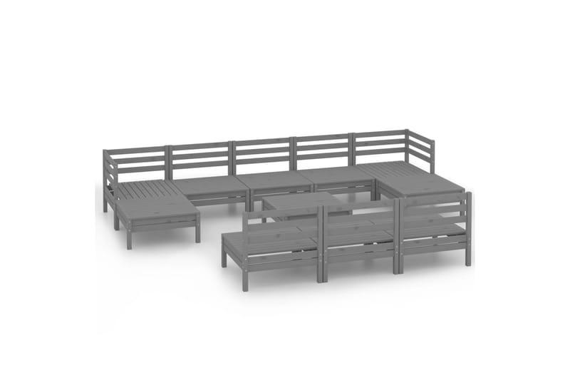 Hagesofagruppe 11 deler grå heltre furu - Grå - Hagemøbler - Loungemøbler - Loungesett