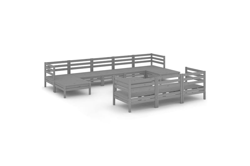 Hagesofagruppe 11 deler grå heltre furu - Grå - Hagemøbler - Loungemøbler - Loungesett