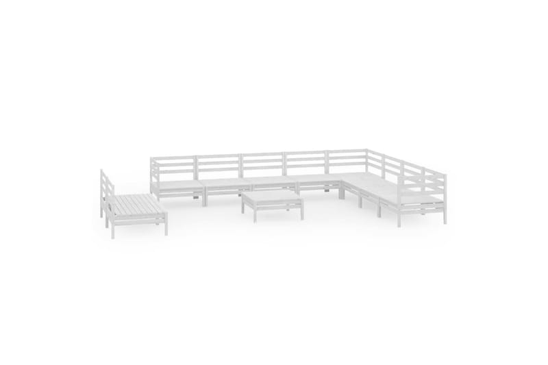 Hagesofagruppe 11 deler hvit heltre furu - Hvit - Hagemøbler - Loungemøbler - Loungesett