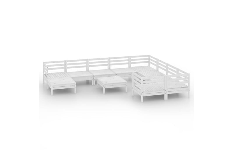 Hagesofagruppe 11 deler hvit heltre furu - Hvit - Hagemøbler - Loungemøbler - Loungesett