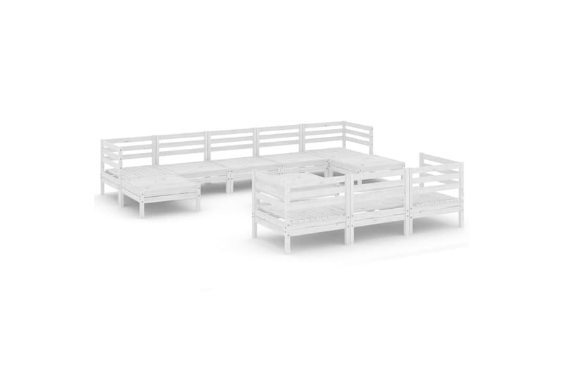 Hagesofagruppe 11 deler hvit heltre furu - Hvit - Hagemøbler - Loungemøbler - Loungesett