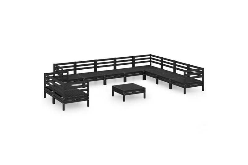 Hagesofagruppe 11 deler svart heltre furu - Svart - Hagemøbler - Loungemøbler - Loungesett