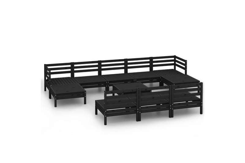 Hagesofagruppe 11 deler svart heltre furu - Svart - Hagemøbler - Loungemøbler - Loungesett