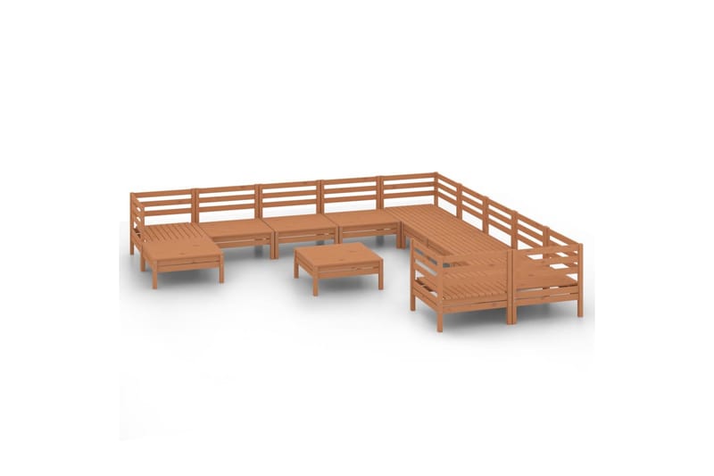 Hagesofagruppe 12 deler honningbrun heltre furu - Brun - Hagemøbler - Loungemøbler - Loungesett