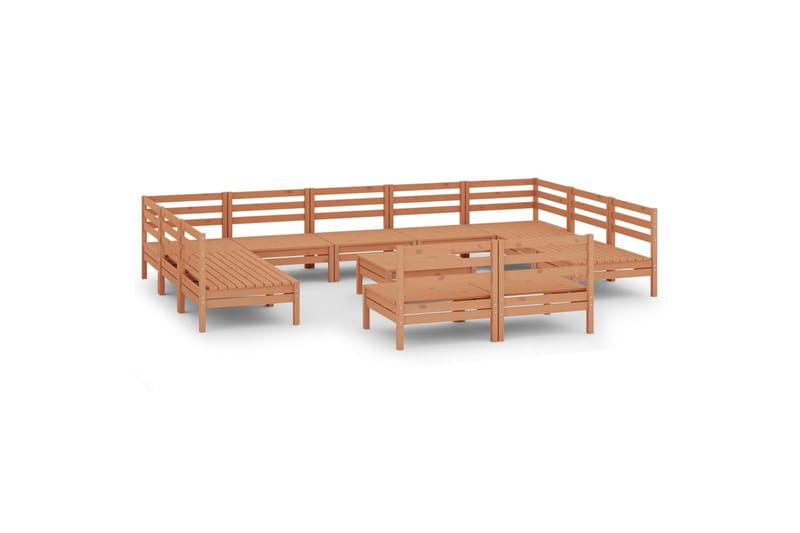Hagesofagruppe 12 deler honningbrun heltre furu - Brun - Hagemøbler - Loungemøbler - Loungesett