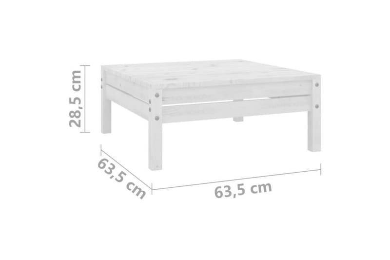 Hagesofagruppe 13 deler hvit heltre furu - Hvit - Hagemøbler - Loungemøbler - Loungesett