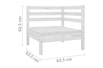 Hagesofagruppe 13 deler hvit heltre furu - Hvit - Hagemøbler - Loungemøbler - Loungesett