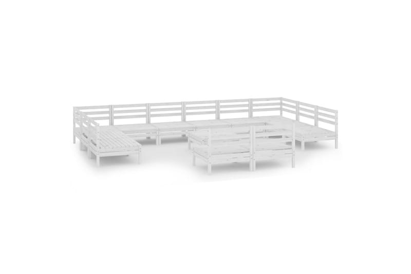 Hagesofagruppe 13 deler hvit heltre furu - Hvit - Hagemøbler - Loungemøbler - Loungesett