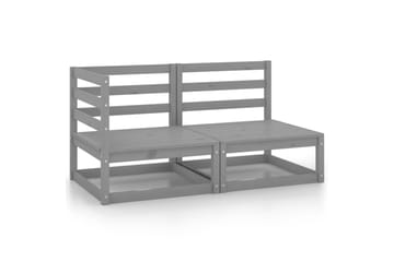 Hagesofagruppe 2 deler grå heltre furu - Grå - Hagemøbler - Loungemøbler - Loungesett