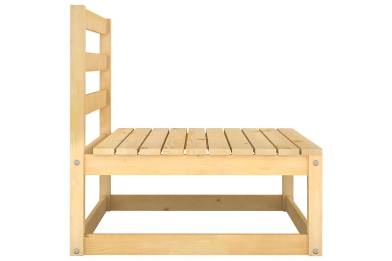 Hagesofagruppe 2 deler heltre furu - Brun - Hagemøbler - Loungemøbler - Loungesett