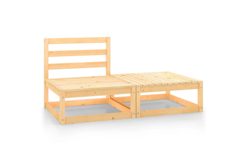 Hagesofagruppe 2 deler heltre furu - Brun - Hagemøbler - Loungemøbler - Loungesett
