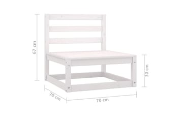 Hagesofagruppe 3 deler hvit heltre furu - Hvit - Hagemøbler - Loungemøbler - Loungesett