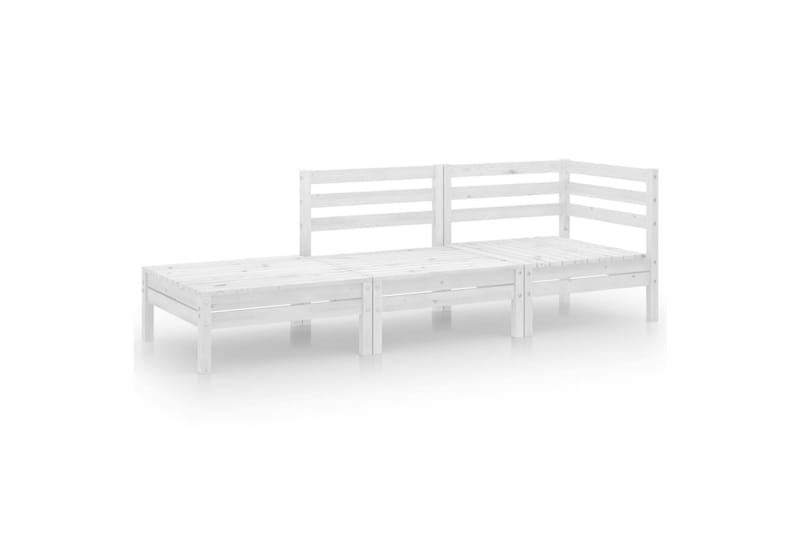 Hagesofagruppe 3 deler hvit heltre furu - Hvit - Hagemøbler - Loungemøbler - Loungesett