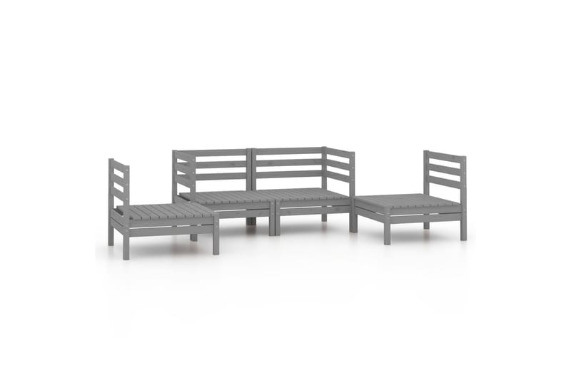 Hagesofagruppe 4 deler grå heltre furu - Grå - Hagemøbler - Loungemøbler - Loungesett