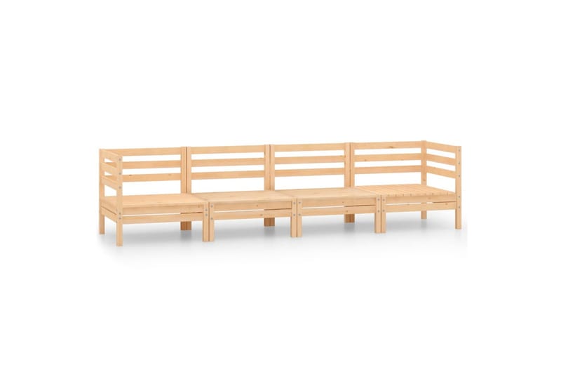 Hagesofagruppe 4 deler heltre furu - Brun - Hagemøbler - Loungemøbler - Loungesett