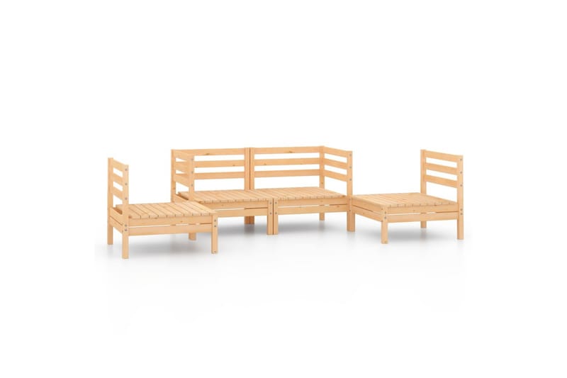 Hagesofagruppe 4 deler heltre furu - Brun - Hagemøbler - Loungemøbler - Loungesett
