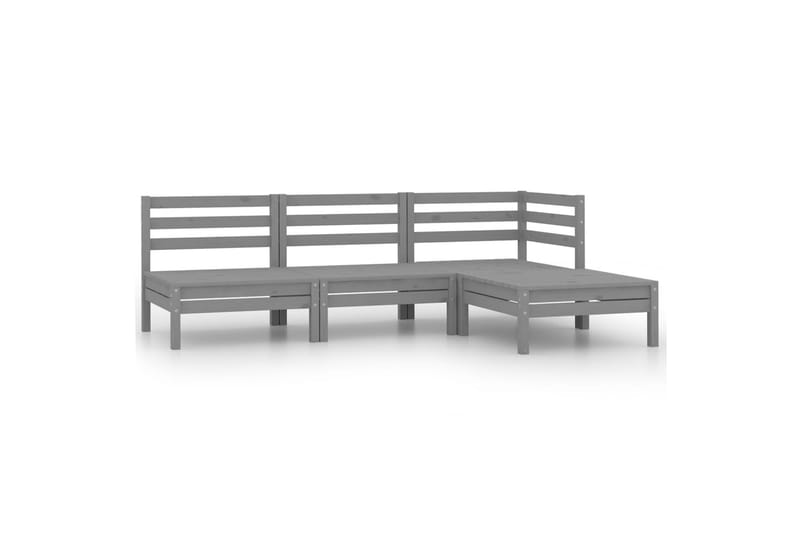 Hagesofagruppe 4 deler heltre furu grå - Grå - Hagemøbler - Loungemøbler - Loungesett