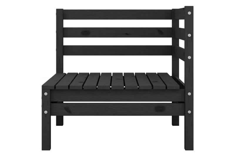 Hagesofagruppe 4 deler svart heltre furu - Svart - Hagemøbler - Loungemøbler - Loungesett