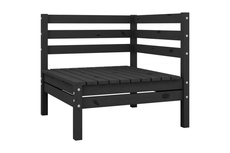 Hagesofagruppe 4 deler svart heltre furu - Svart - Hagemøbler - Loungemøbler - Loungesett