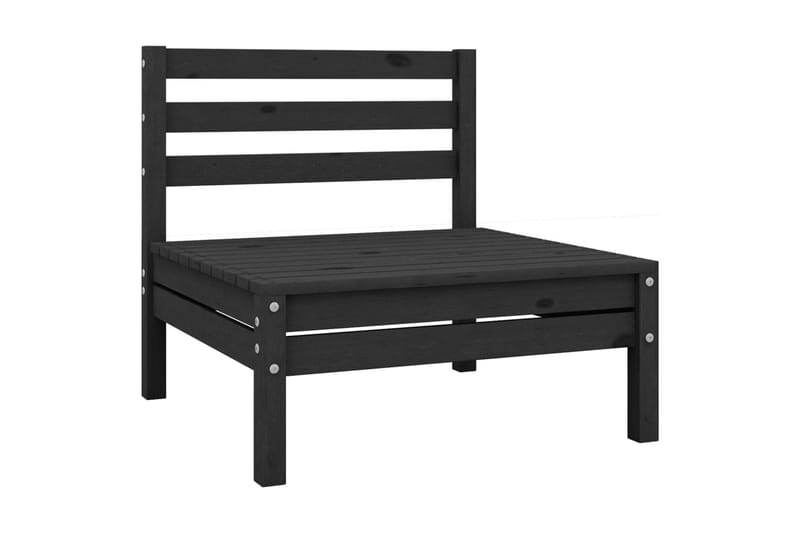 Hagesofagruppe 4 deler svart heltre furu - Svart - Hagemøbler - Loungemøbler - Loungesett