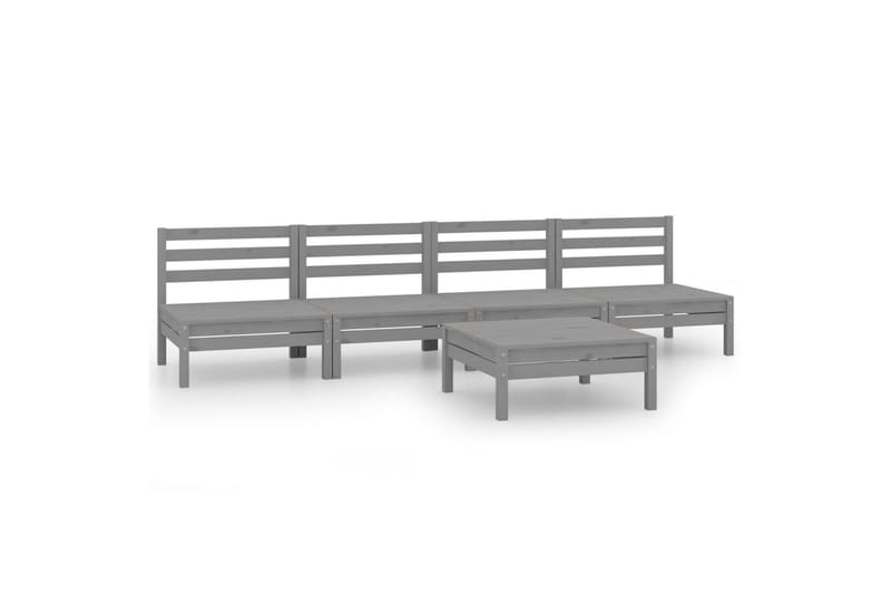 Hagesofagruppe 5 deler grå heltre furu - Grå - Hagemøbler - Loungemøbler - Loungesett