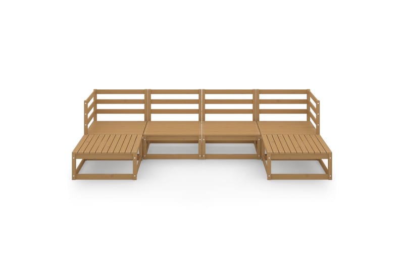 Hagesofagruppe 6 deler heltre furu - Brun - Hagemøbler - Loungemøbler - Loungesett