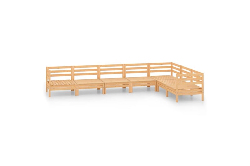 Hagesofagruppe 7 deler heltre furu - Brun - Hagemøbler - Loungemøbler - Loungesett