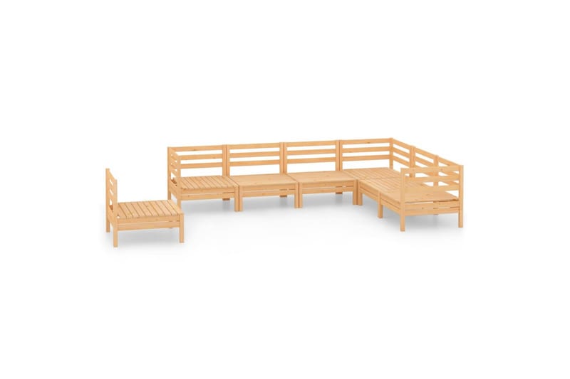 Hagesofagruppe 7 deler heltre furu - Brun - Hagemøbler - Loungemøbler - Loungesett