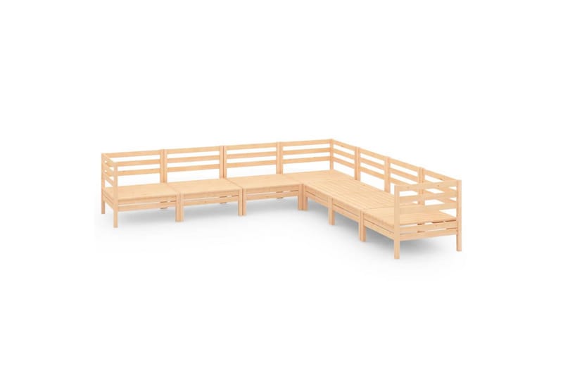 Hagesofagruppe 7 deler heltre furu - Brun - Hagemøbler - Loungemøbler - Loungesett