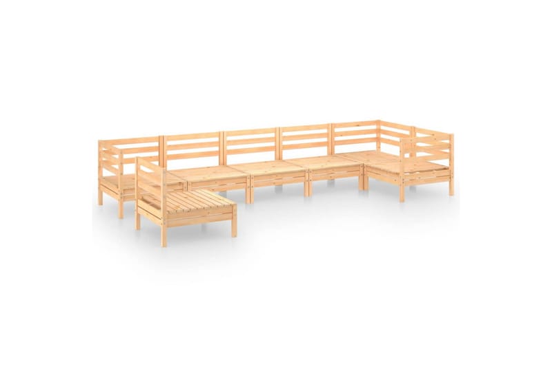 Hagesofagruppe 7 deler heltre furu - Brun - Hagemøbler - Loungemøbler - Loungesett