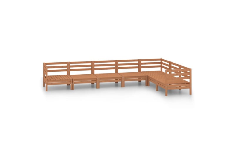 Hagesofagruppe 7 deler honningbrun heltre furu - Brun - Hagemøbler - Loungemøbler - Loungesett