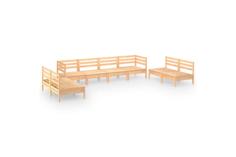 Hagesofagruppe 8 deler heltre furu - Brun - Hagemøbler - Loungemøbler - Loungesett