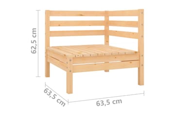 Hagesofagruppe 8 deler heltre furu - Brun - Hagemøbler - Loungemøbler - Loungesett