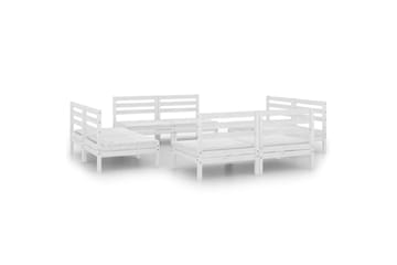 Hagesofagruppe 8 deler hvit heltre furu - Hvit - Hagemøbler - Loungemøbler - Loungesett
