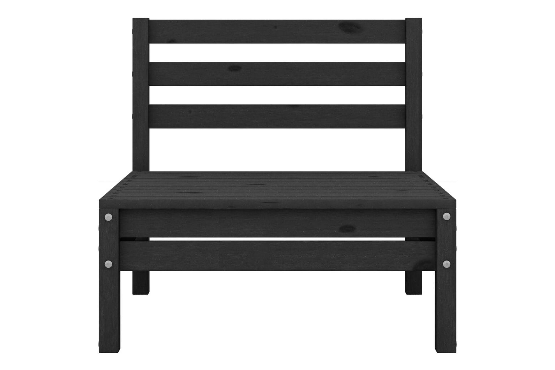 Hagesofagruppe 8 deler svart heltre furu - Svart - Hagemøbler - Loungemøbler - Loungesett