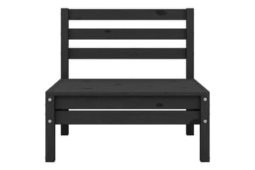 Hagesofagruppe 8 deler svart heltre furu - Svart - Hagemøbler - Loungemøbler - Loungesett