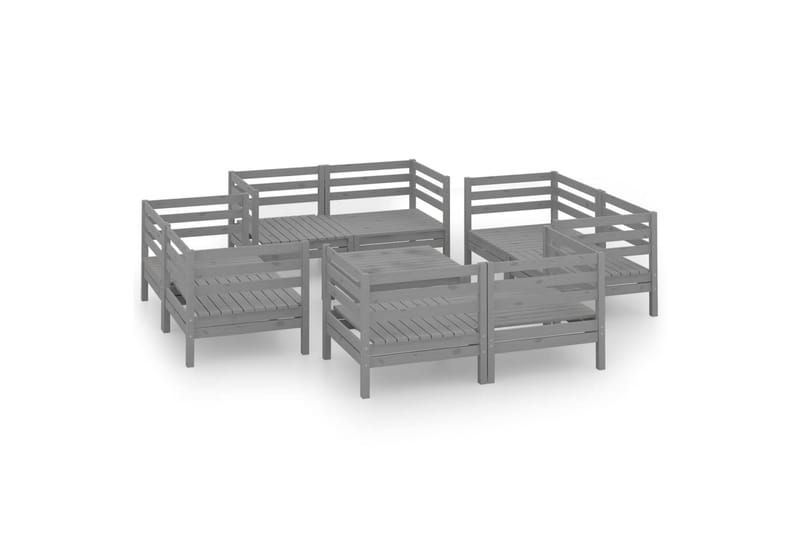 Hagesofagruppe 9 deler grå heltre furu - Grå - Hagemøbler - Loungemøbler - Loungesett
