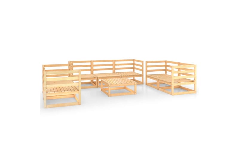 Hagesofagruppe 9 deler heltre furu - Brun - Hagemøbler - Loungemøbler - Loungesett