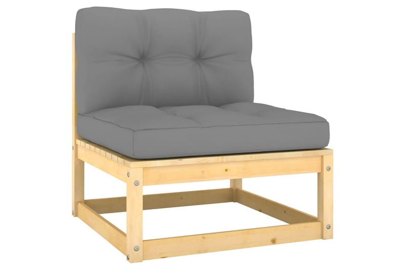 Hagesofagruppe med puter 12 deler heltre furu - Brun - Hagemøbler - Loungemøbler - Loungesett