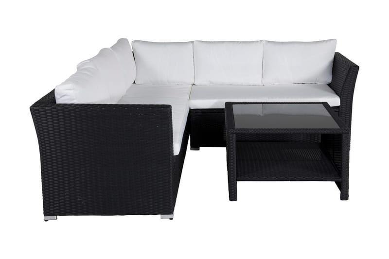 Haiti Loungegruppe med Puter Svart - Venture Home - Sofagruppe utendørs - Loungesett - Verandamøbler