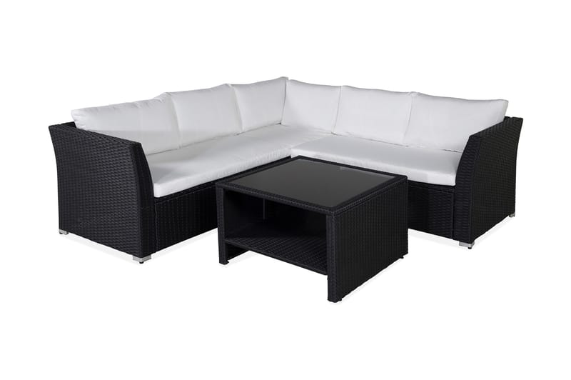 Haiti Loungegruppe med Puter - Svart - Hagemøbler - Loungemøbler - Loungesett