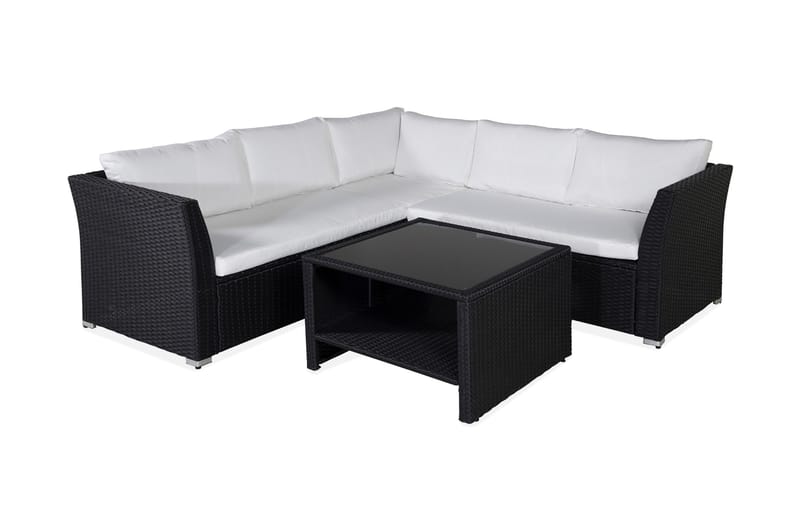 Haiti Loungegruppe med Puter Svart - Venture Home - Verandamøbler - Sofagruppe utendørs - Loungesett
