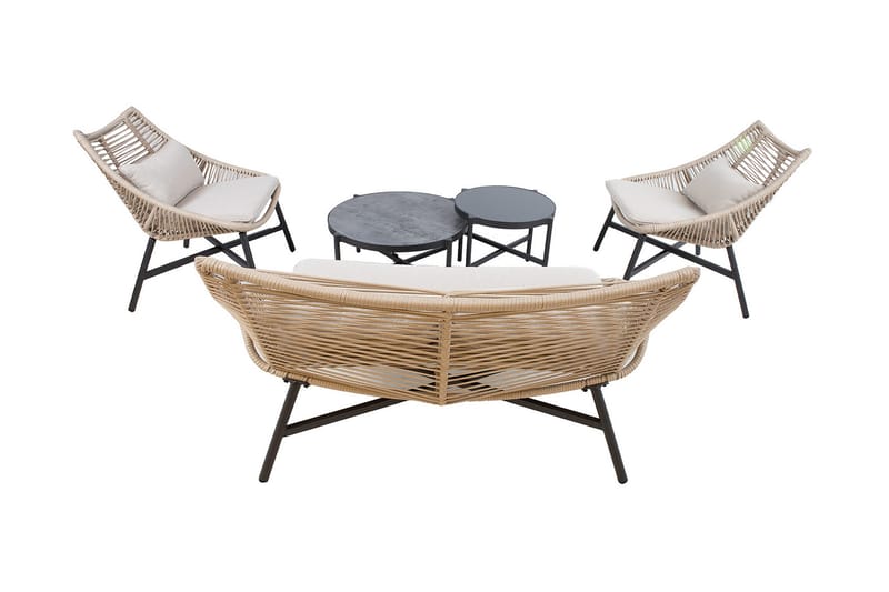 Helsinki Hagesett beige - Hagemøbler - Loungemøbler - Loungesett