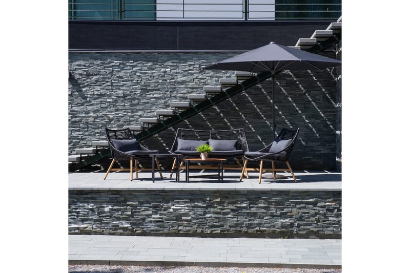 Helsinki Sofagruppe - Svart - Hagemøbler - Loungemøbler - Loungesett