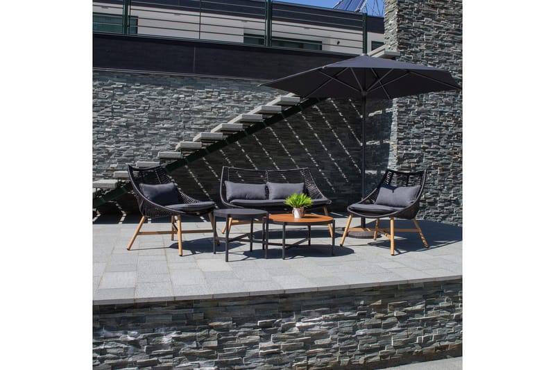 Helsinki Sofagruppe - Svart - Hagemøbler - Loungemøbler - Loungesett