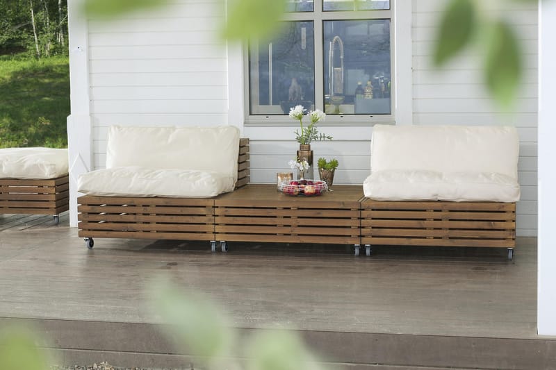 Hillerstorp Bara Vara Loungestol m Divan 2-pack - Hvit/Beige - Hage - Utemiljø - Veranda & terrasse - Verandamøbler