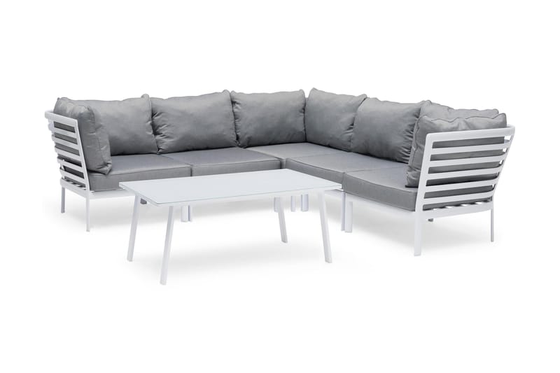 Hillerstorp Lidnäs Sofagruppe - Hvit - Hagemøbler - Loungemøbler - Loungesett