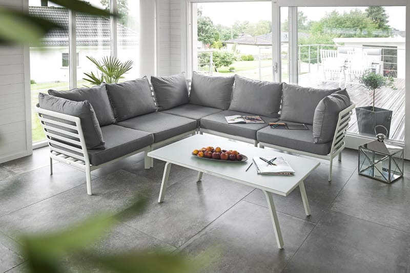 Hillerstorp Lidnäs Sofagruppe - Hvit - Hagemøbler - Loungemøbler - Loungesett