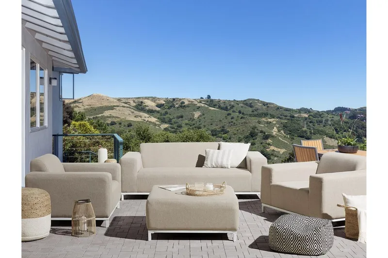 Hughen Loungegruppe 5-seters - Beige - Hagemøbler - Loungemøbler - Loungesett