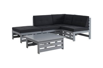 Husarn Hjørneloungegruppe Matt Grå - KWA - Hage - Utemiljø - Veranda & terrasse - Verandamøbler